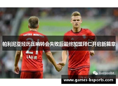 帕利尼亚经历压哨转会失败后最终加盟拜仁开启新篇章